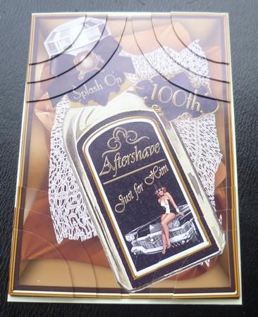 Black Aftershave 100th Birthday 7x5in Corner Stacker by Charlie Angel