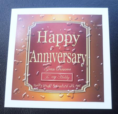 Anniversary Beer Label with 3D Decoupage by Charlie Angel