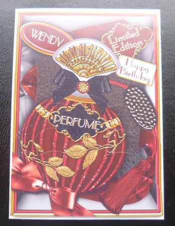 Burlesque Perfume Wendy Birthday 7x5 Scallop Bottom Stacker by Charlie Angel