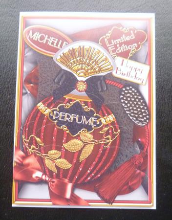 Burlesque Perfume Michelle Birthday Scallop Bottom Stacker by Charlie Angel