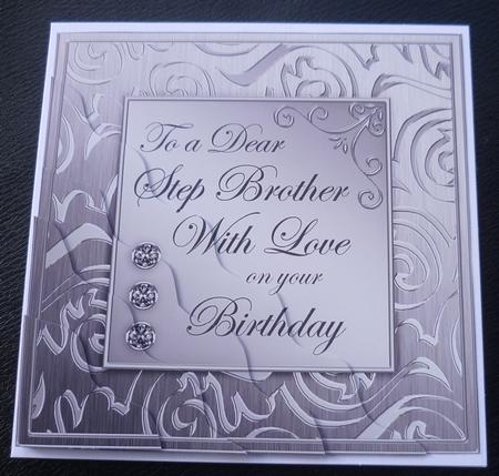 Elegant Metallic Birthday Step Brother Wavy Corner Stacker by Charlie Angel