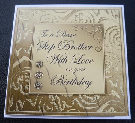 Elegant Metallic Birthday Step Brother Wavy Corner Stacker by Charlie Angel