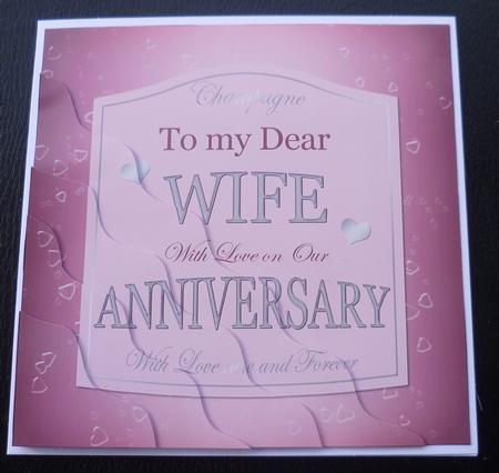 Aniversary Pink Champers Label Wavy Corner Side Stacker by Charlie Angel