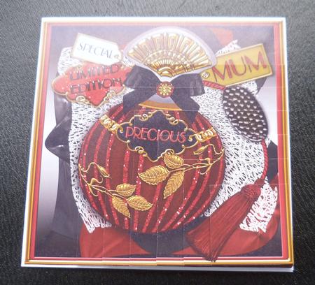 Precious Mum Red Perfume 5in Square One Corner Stacker by Charlie Angel