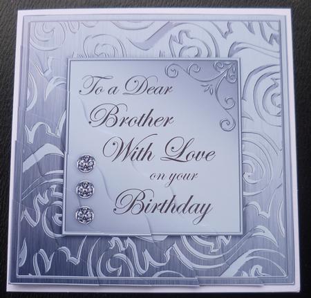Elegant Metallic Birthday Brother Wavy Corner Stacker by Charlie Angel