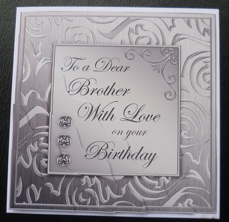 Elegant Metallic Birthday Brother Wavy Corner Stacker by Charlie Angel