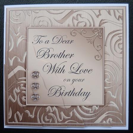 Elegant Metallic Birthday Brother Wavy Corner Stacker by Charlie Angel