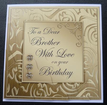 Elegant Metallic Birthday Brother Wavy Corner Stacker by Charlie Angel