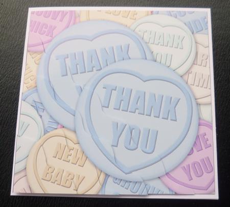 Thank You Sweet Heart Wavy Corner Side Stacker Topper by Charlie Angel