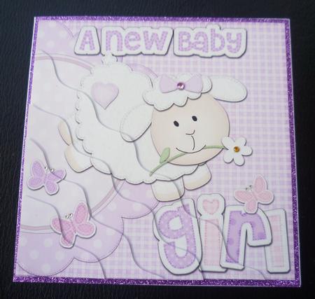 A New Baby Girl Lamb Felties Wavy Corner by Charlie Angel