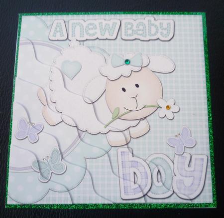 A New Baby Boy Lamb Felties Wavy Corner by Charlie Angel