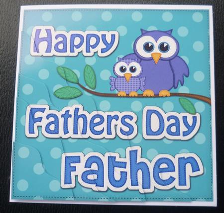 Owl Felties Father Fathers Day Wavy Corner Side Topper by Charlie Angel
