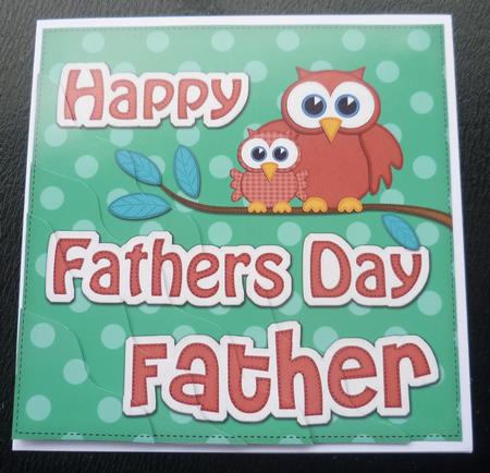 Owl Felties Father Fathers Day Wavy Corner Side Topper by Charlie Angel