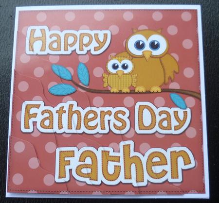 Owl Felties Father Fathers Day Wavy Corner Side Topper by Charlie Angel