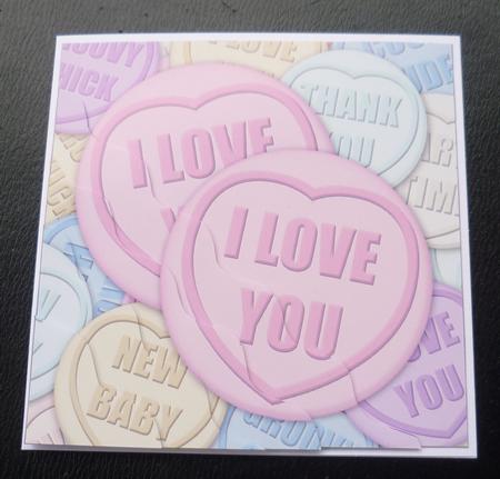 I Love You Sweet Heart Wavy Corner Side Stacker Topper by Charlie Angel