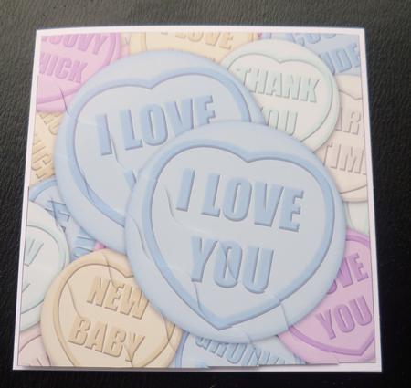 I Love You Sweet Heart Wavy Corner Side Stacker Topper by Charlie Angel