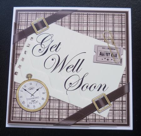 Tartan Get Well Soon Wavy Corner by Charlie Angel