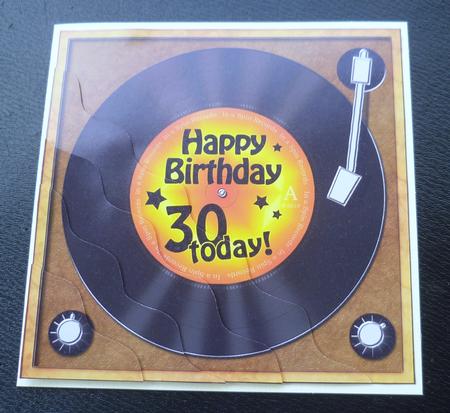 30th Birthday Record Wavy Corner Side Stacker Topper by Charlie Angel