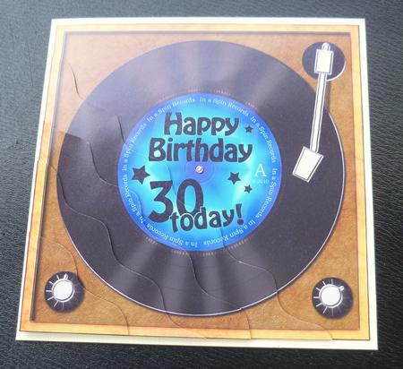 30th Birthday Record Wavy Corner Side Stacker Topper by Charlie Angel