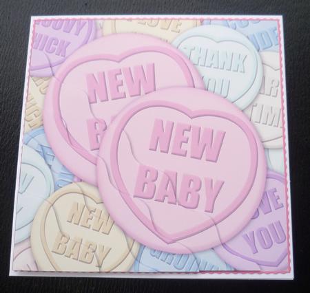 New Baby Sweet Heart Wavy Corner Side Stacker Topper by Charlie Angel
