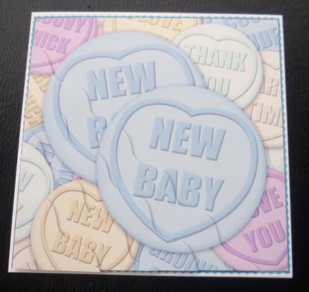 New Baby Sweet Heart Wavy Corner Side Stacker Topper by Charlie Angel