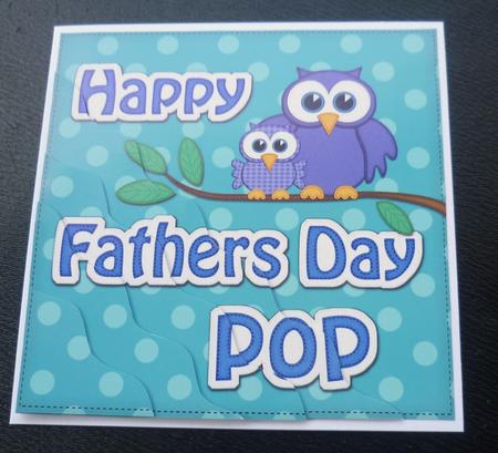 Owl Felties Pop Fathers Day Wavy Corner Side Topper by Charlie Angel