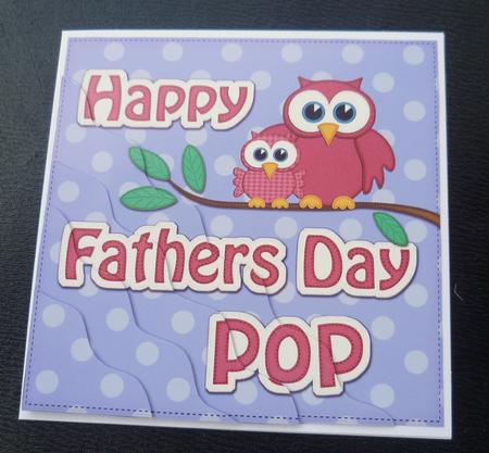 Owl Felties Pop Fathers Day Wavy Corner Side Topper by Charlie Angel