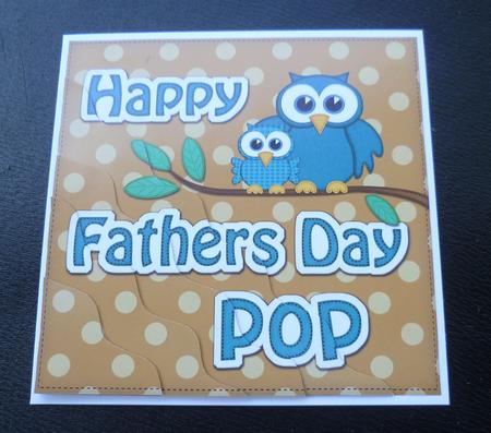 Owl Felties Pop Fathers Day Wavy Corner Side Topper by Charlie Angel