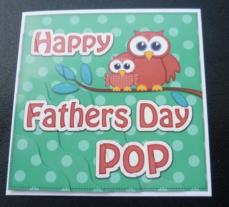 Owl Felties Pop Fathers Day Wavy Corner Side Topper by Charlie Angel