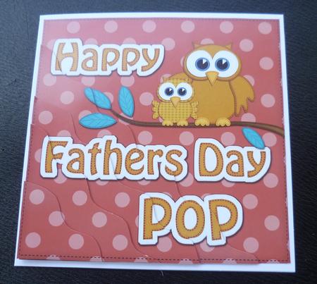 Owl Felties Pop Fathers Day Wavy Corner Side Topper by Charlie Angel