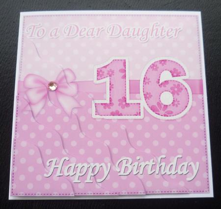 16th Birthday Daughter Felties Wavy Corner Side Stacker Topp by Charlie Angel