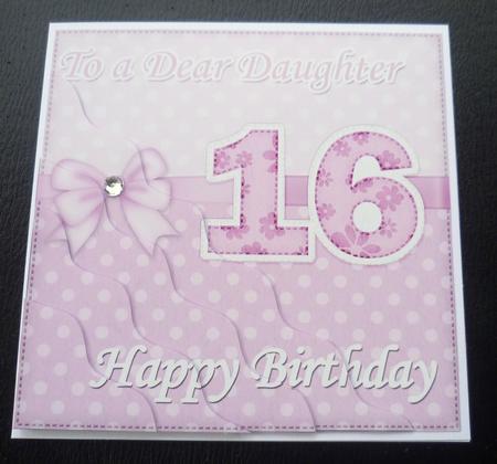 16th Birthday Daughter Felties Wavy Corner Side Stacker Topp by Charlie Angel