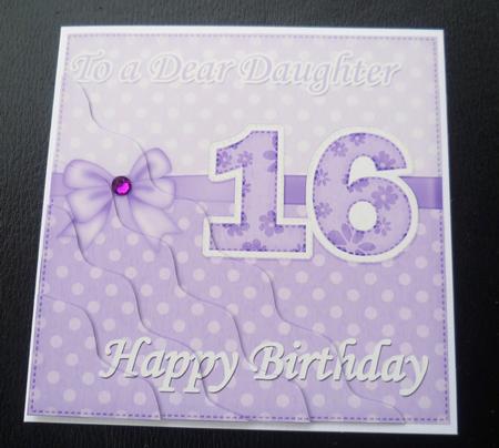 16th Birthday Daughter Felties Wavy Corner Side Stacker Topp by Charlie Angel