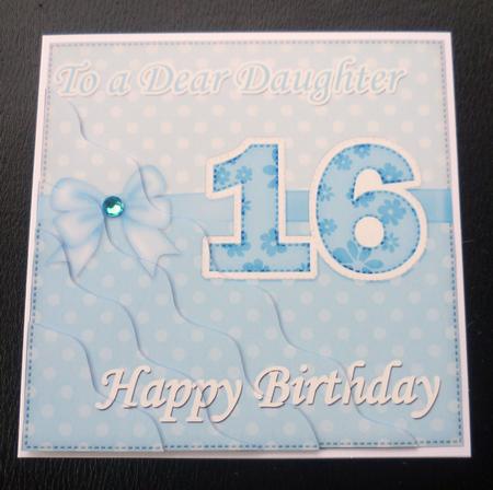 16th Birthday Daughter Felties Wavy Corner Side Stacker Topp by Charlie Angel