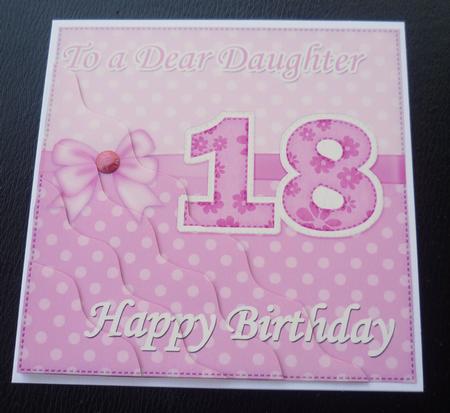 18th Birthday Daughter Felties Wavy Corner Side Stacker by Charlie Angel