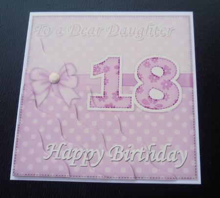 18th Birthday Daughter Felties Wavy Corner Side Stacker by Charlie Angel