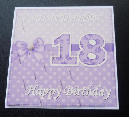 18th Birthday Daughter Felties Wavy Corner Side Stacker by Charlie Angel