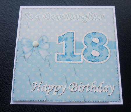 18th Birthday Daughter Felties Wavy Corner Side Stacker by Charlie Angel
