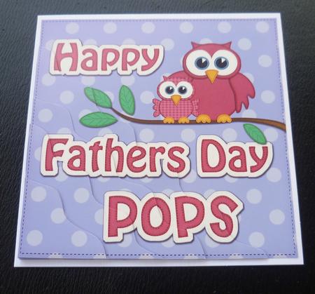 Owl Felties Pops Fathers Day Wavy Corner Side Stacker by Charlie Angel