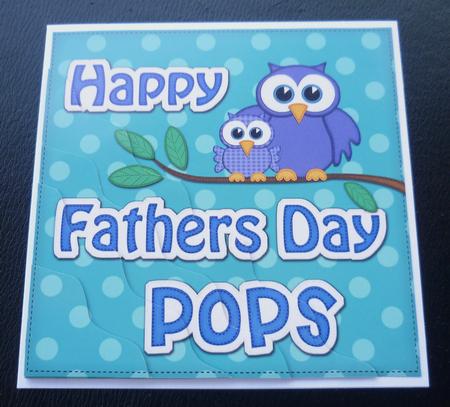 Owl Felties Pops Fathers Day Wavy Corner Side Stacker by Charlie Angel