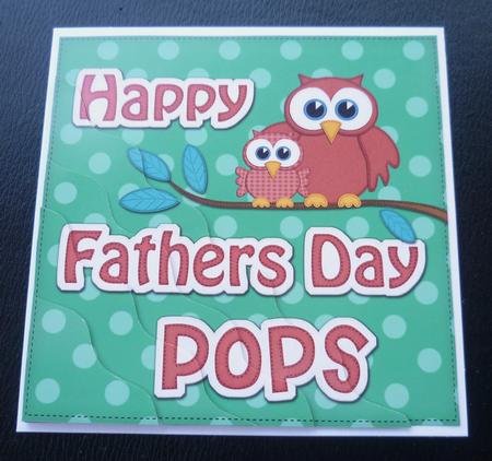 Owl Felties Pops Fathers Day Wavy Corner Side Stacker by Charlie Angel