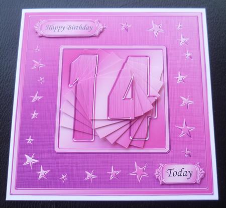 14th Bright Metallic Age Quick Card with Twisted Pyramage by Charlie Angel