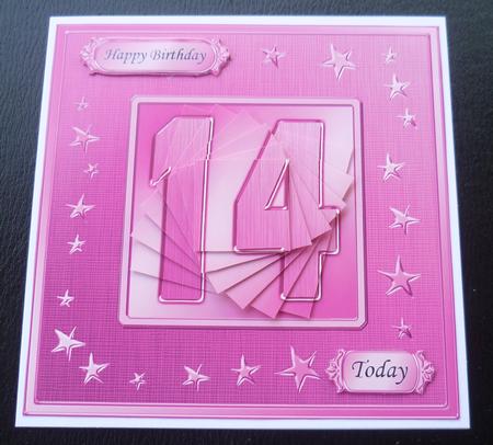 14th Bright Metallic Age Quick Card with Twisted Pyramage by Charlie Angel
