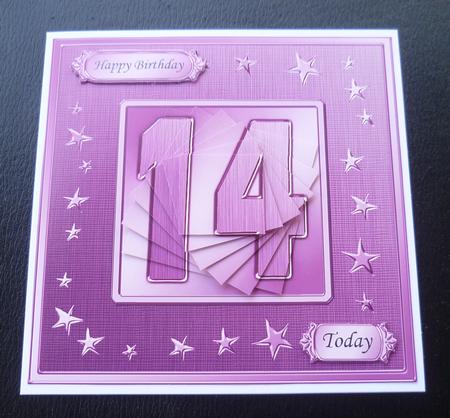 14th Bright Metallic Age Quick Card with Twisted Pyramage by Charlie Angel