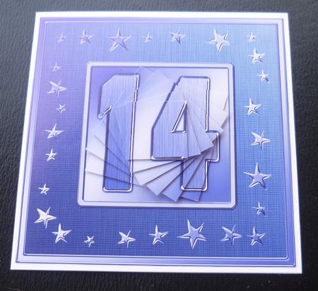 14th Bright Metallic Age Quick Card with Twisted Pyramage by Charlie Angel