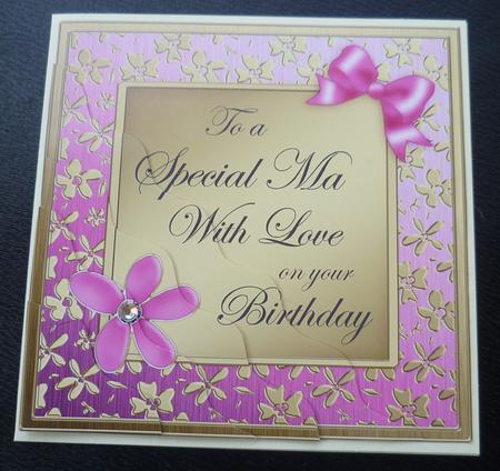 Floral Elegance Birthday Ma Wavy Corner Stacker by Charlie Angel