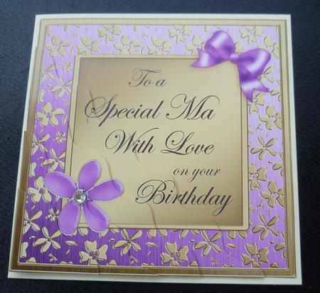 Floral Elegance Birthday Ma Wavy Corner Stacker by Charlie Angel