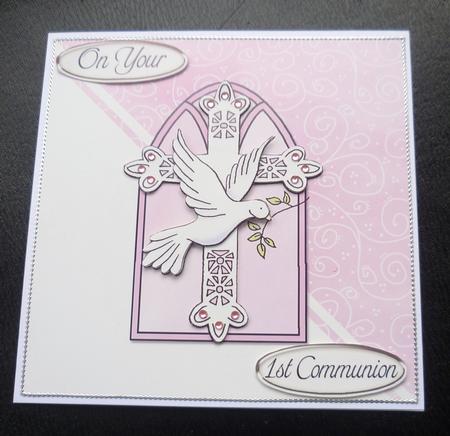 Christening/confirmation Quick Card with Decoupage by Charlie Angel