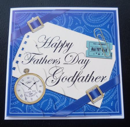 Happy Fathers Day Godfather Wavy Corner by Charlie Angel