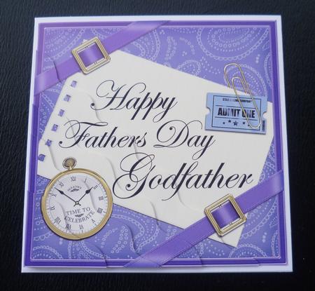 Happy Fathers Day Godfather Wavy Corner by Charlie Angel